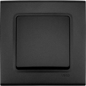 Viko 90444001 Linnera Life Gece Siyahı Tekli Çerçeveli Anahtar