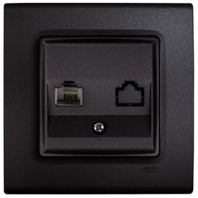 Viko 90444013 Lin Life Gece Siyahı Cat3 Mek+Kapak Tekli Nümeris Anahtar