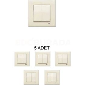 Viko 90960102 Karre Serisi Krem Komütatör
