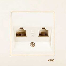 Viko 90960135 Karre Krem Data Nümeris Cat5E Çerçeve Hariç Mekanizma