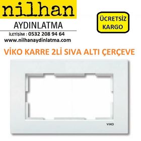 Viko 90960206 Karre Beyaz Çerçeve İkili Sıva Altı Priz