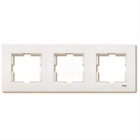 Viko 90960212 Karre Krem 3'lü Yatay Çerçeve