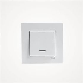 Viko 90960719 Işıklı Beyaz Karre Anahtar