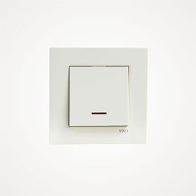 Viko 90960819 Işıklı Krem Karre Anahtar
