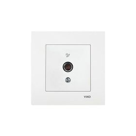 Viko 90967009 Meridian Karre F Konnektörlü Sonlu Düğme Kapak Mekanizmalı Beyaz Uydu Prizi
