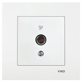Viko 90967009 Meridian Karre F Konnektörlü Sonlu Hariç Düğme Kapak Mekanizmalı Beyaz Uydu Prizi
