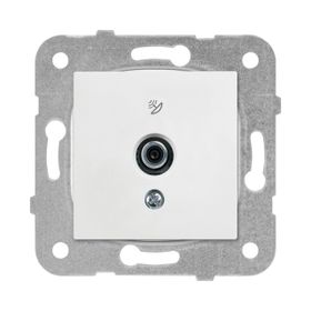 Viko 90967009 Meridian Karre F Konnektörlü Sonlu Hariç Düğme Kapak Mekanizmalı Beyaz Uydu Prizi