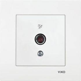 Viko 90967009 Meridian Karre F Konnektörlü Sonlu Hariç Düğme Kapak Mekanizmalı Beyaz Uydu Prizi