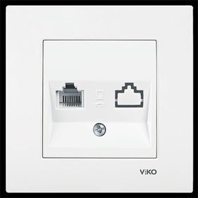 Viko 90967013 Beyaz Karre Numeris Telefon Prizi