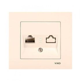 Viko 90967032 Meridian Karre Beyaz Çerçevesiz Tekli Data Prizi