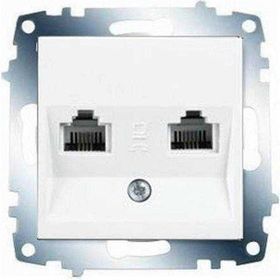 Viko 90967033 Karre Meridian Beyaz 2'li Nümeris Cat3 Çerçevesiz Mekanizma