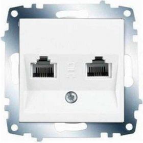 Viko 90967033 Karre Meridian Beyaz İkili Nümeris Telefon Prizi