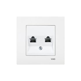 Viko 90967033 Karre Meridian Beyaz İkili Nümeris Telefon Prizi