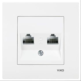 Viko 90967034 Karre Meridian Beyaz İkili Data Cat5E Prizi
