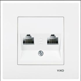 Viko 90967034 Karre Meridian Beyaz İkili Data Cat5E Prizi