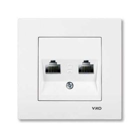 Viko 90967034 Karre Meridian Beyaz İkili Data Cat5E Prizi