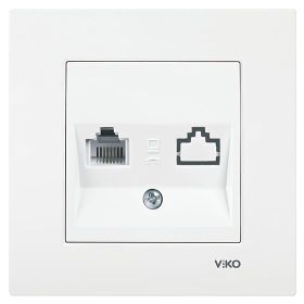 Viko 90967048 Karre Meridian Beyaz Tekli Nümeris Jacksız Çerçeve Hariç Mekanizma