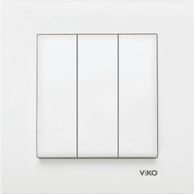 Viko 90967068 Karre Meridian Beyaz 3'lü Çerçevesiz Anahtar Mekanizma