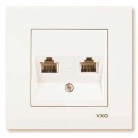 Viko 90967079 Karre Meridian Beyaz İkili Data Cat6 Prizi