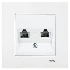 Viko 90967081 Karre Meridian Beyaz Data Nümeris Cat6 Cat3 Çerçeve Hariç Mekanizma