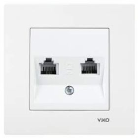 Viko 90967081 Karre Meridian Beyaz Data Nümeris Cat6 Cat3 Çerçeve Hariç Mekanizma