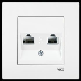 Viko 90967081 Karre Meridian Beyaz Data Nümeris Cat6 Cat3 Çerçeve Hariç Mekanizma