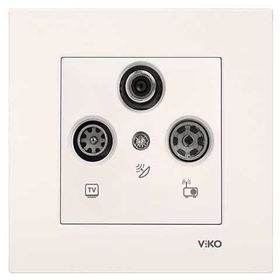 Viko 90967241 Karre Meridian Krem Uydu Sat Sonlu Çerçeve Hariç Mekanizma