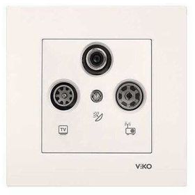 Viko 90967253 Karre Meridian Krem TV Sat Çerçeve Hariç Mekanizma