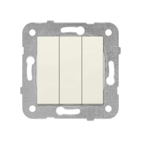 Viko 90967268 Karre Meridian Çerçevesiz Krem Üçlü Anahtar