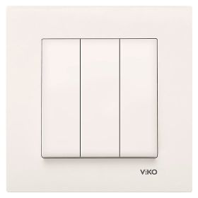 Viko 90967268 Karre Meridian Krem Üçlü Anahtar