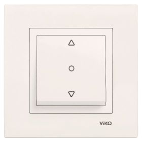 Viko 90967272 Karre Meridian Krem Tek Düğmeli Jaluzi Çerçeve Hariç Mekanizma