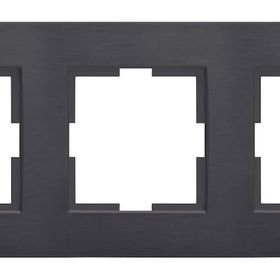 Viko 92192313 Novella Eloxal Siyah Metal 3'lü Çerçeve