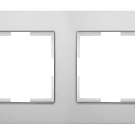 Viko 92192322 Novella Eloxal Gümüş Metal 2'li Çerçeve