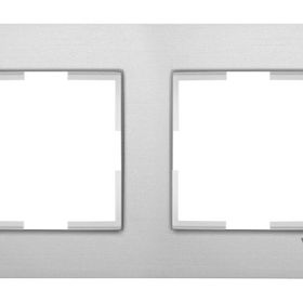 Viko 92192322 Novella Eloxal Gümüş Metal 2'li Çerçeve