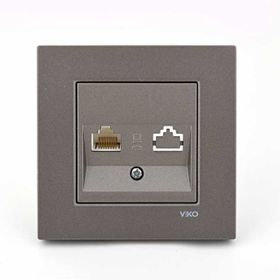 Viko 92600013 Novella Antrasit Cat3 Telefon Prizi