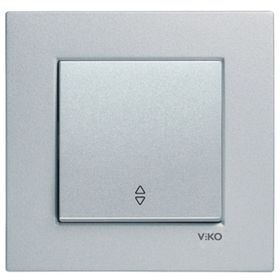Viko 92605004 Artline Novella Gümüş Vavien Çerçevesiz Duvar Anahtarı