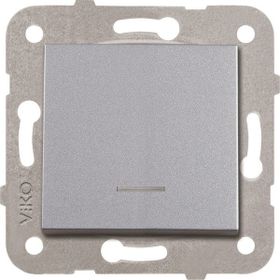 Viko 92605019 Artline Novella Gümüş Işıklı Çerçevesiz Duvar Anahtarı