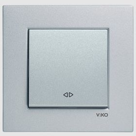Viko 92605031 Artline Novella Gümüş Permütatör Ara Vavian Çerçevesiz Duvar Anahtarı