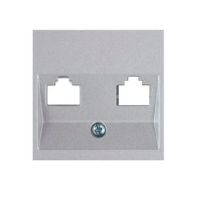 Viko 92605032 Gümüş Novella Nümeris RJ11 Telefon Priz Kapağı