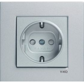 Viko 92605042 Artline Novella Gümüş Topraklı Çerçevesiz Priz