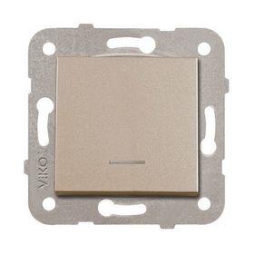 Viko 92605119 Artline Novella Saten Işıklı Çerçevesiz Duvar Anahtarı