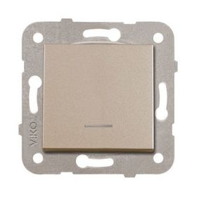 Viko 92605119 Artline Novella Saten Işıklı Çerçevesiz Duvar Anahtarı