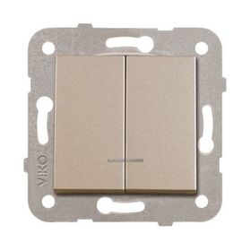 Viko 92605150 Artline Novella Saten Işıklı Komütatör Çerçevesiz Duvar Anahtarı