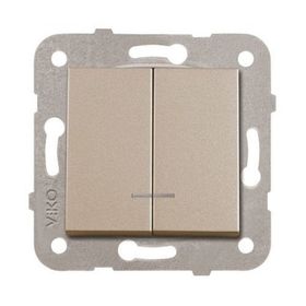 Viko 92605150 Artline Novella Saten Işıklı Komütatör Çerçevesiz Duvar Anahtarı