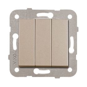 Viko 92605168 Artline Novella Saten Üçlü Çerçevesiz Duvar Anahtarı