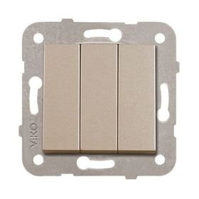 Viko 92605168 Artline Novella Saten Üçlü Çerçevesiz Duvar Anahtarı