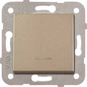 Viko 92605219 Artline Novella Bronz Işıklı Çerçevesiz Duvar Anahtarı