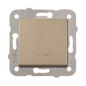 Viko 92605219 Artline Novella Bronz Işıklı Çerçevesiz Duvar Anahtarı