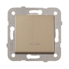 Viko 92605219 Artline Novella Bronz Işıklı Çerçevesiz Duvar Anahtarı