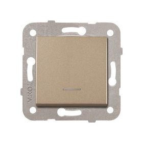 Viko 92605219 Artline Novella Bronz Işıklı Çerçevesiz Duvar Anahtarı